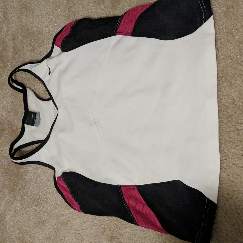Nike Pink,Black & White Workout Top XL